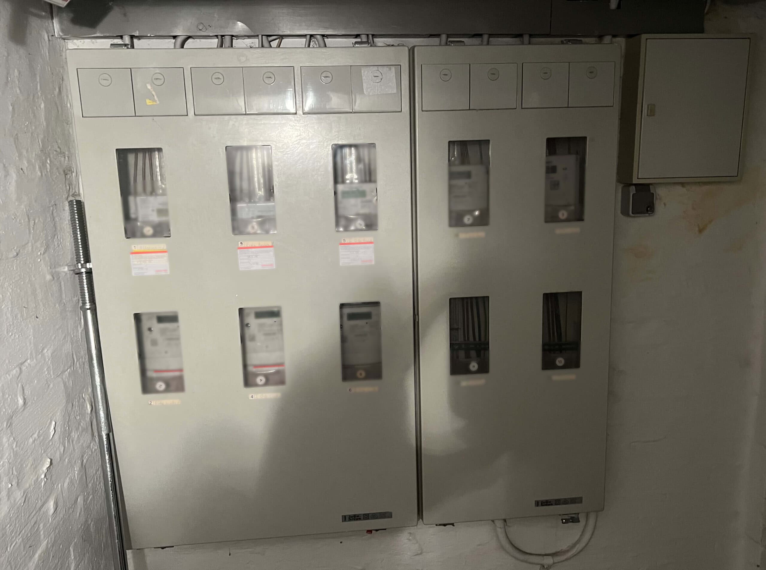 Geschlossene Zählertafel